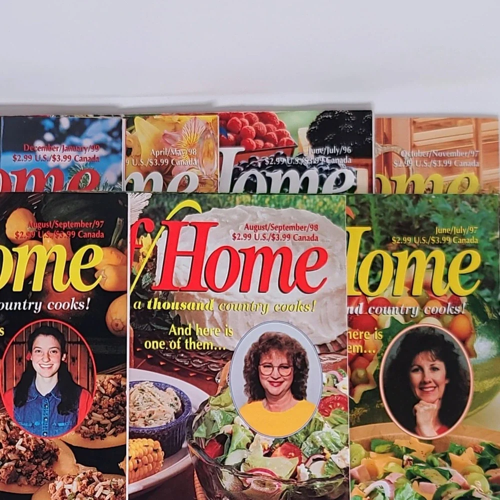 Taste of Home Magazine Lot of 7 Vintage 1996-1999 Cooking Recipes Good Condition